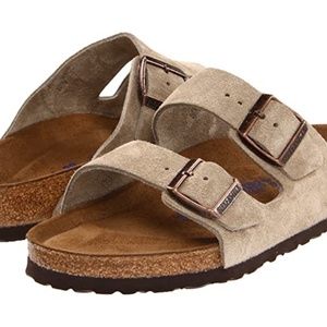 Birkenstock Arizona Taupe Suede Sandals